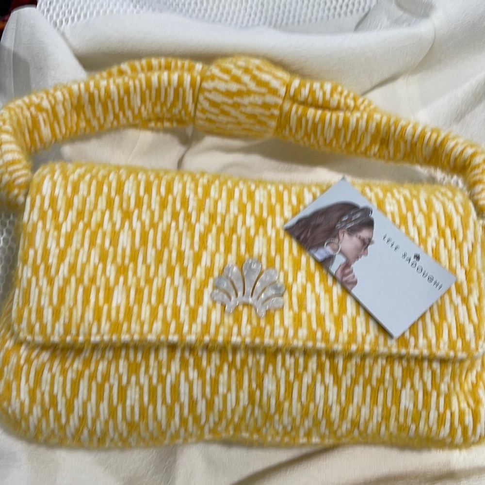 Lele Sadoughi LYLE Handbag - Yellow Knit